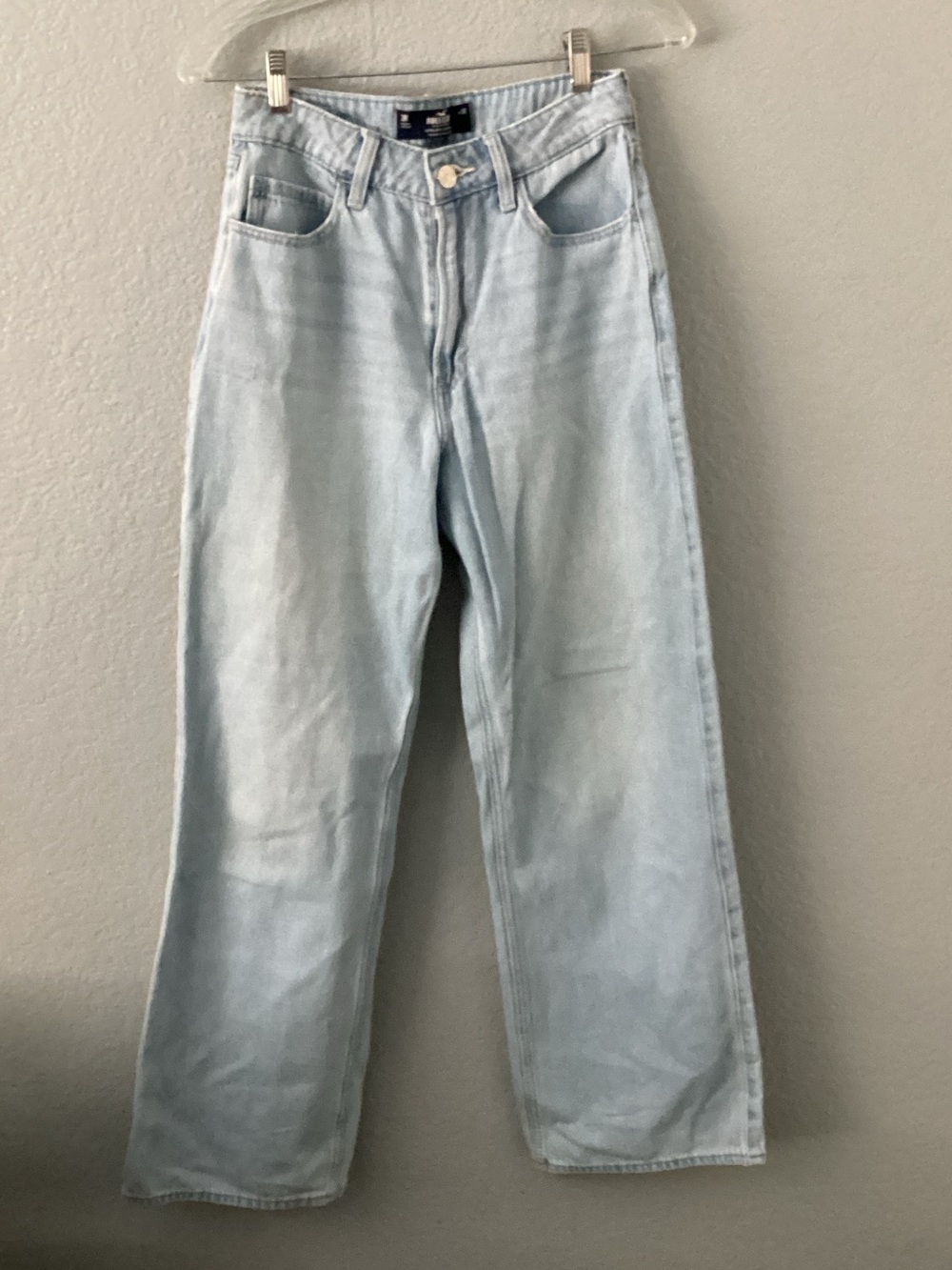 Hollister Pale Light Blue Wide-Leg Jeans